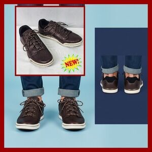 Under‎ Armour Leather Low Top Casual Sneakers Brown Lace Up Shoes Size 7 Mens